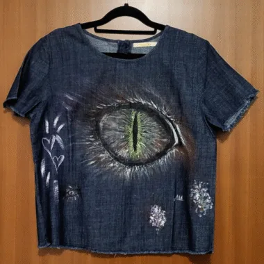 BLUSA JEANS OCCHIO FELINO