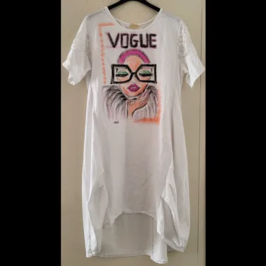 ABITO LUNGO LINO E COTONE "VINTAGE"