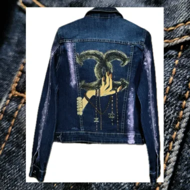 GIACCA JEANS MANO CARTOON